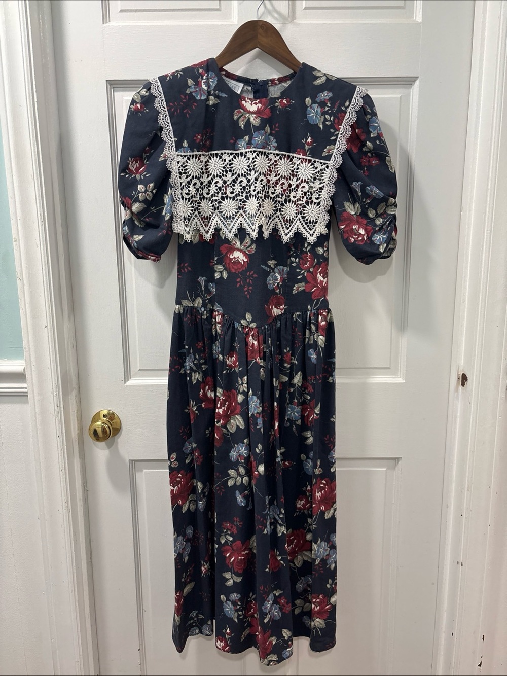 Vtg Gunne Sax By Jessica McClintock Floral Prairie Dress Size 5 Cottagecore EUC